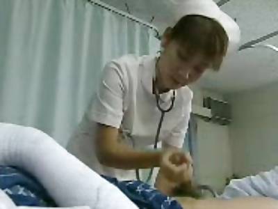 Asian nurse handjob