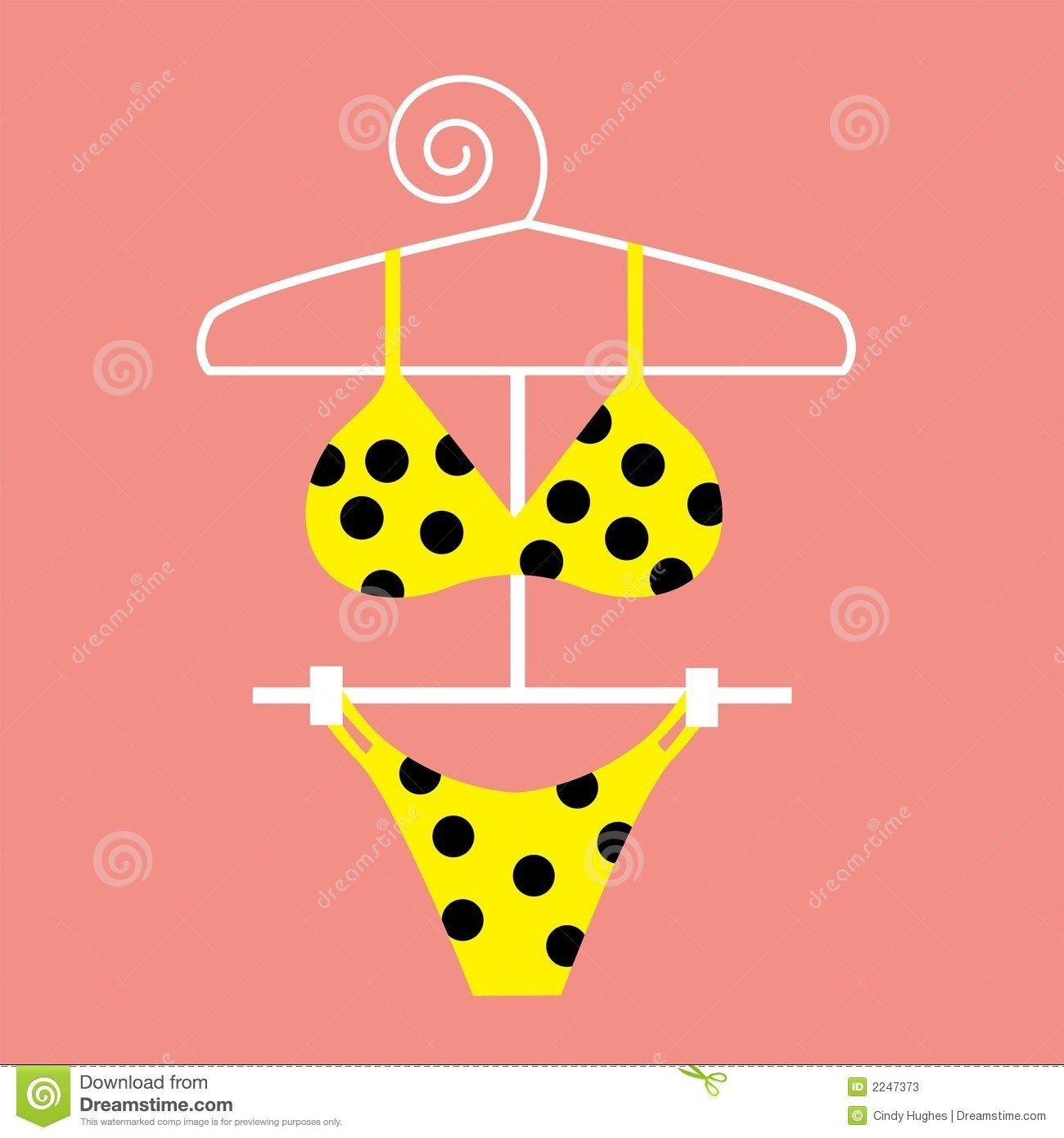 In that yellow polka dot bikini