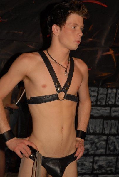 Twink leather underwear