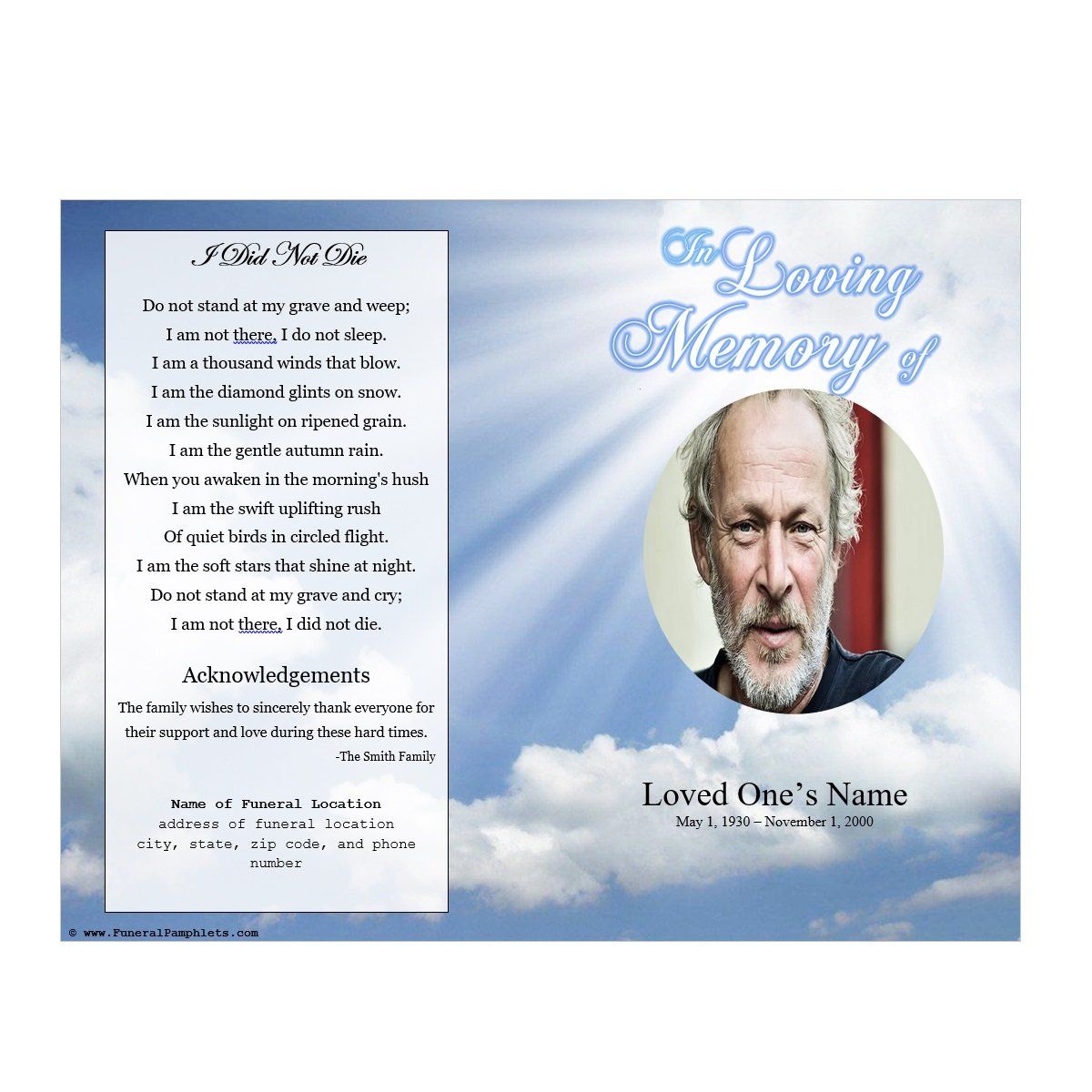 Bonbon reccomend Free printable funeral program template