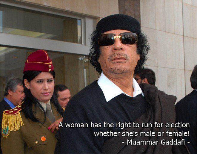 Junior reccomend Funny quotes by gaddafi