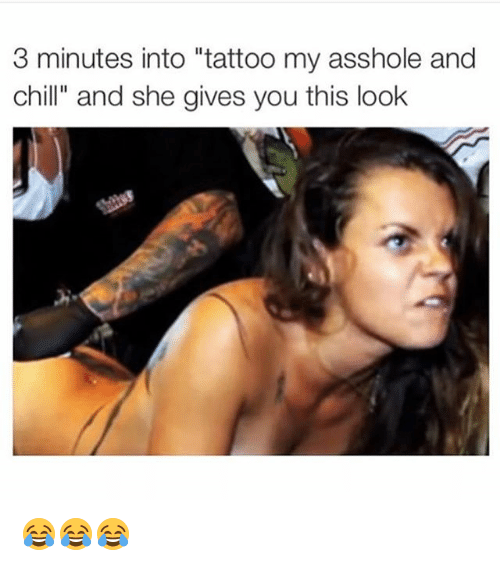 Tattoo on asshole