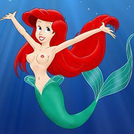 Nude ariel mermaid underwater