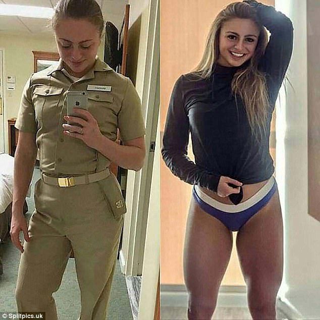 Navy uniforms girls topless