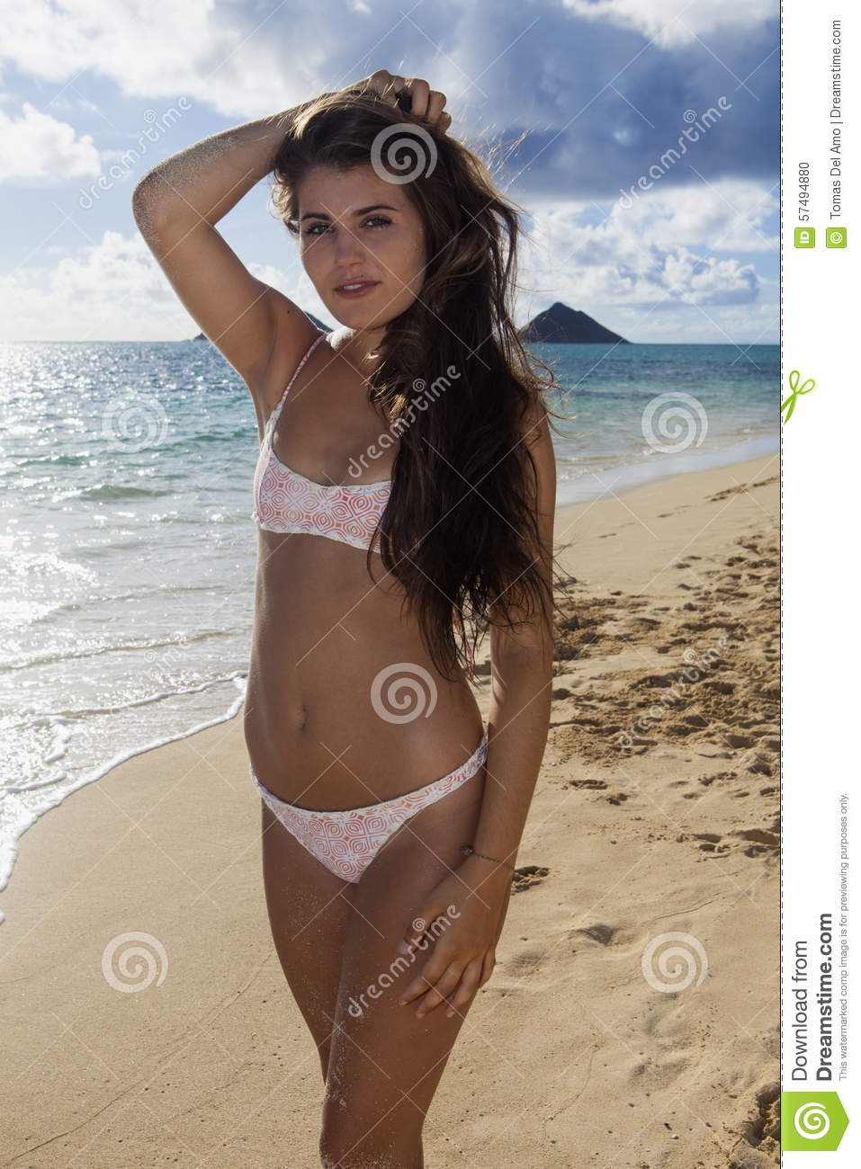 Teen girl at beach Teen