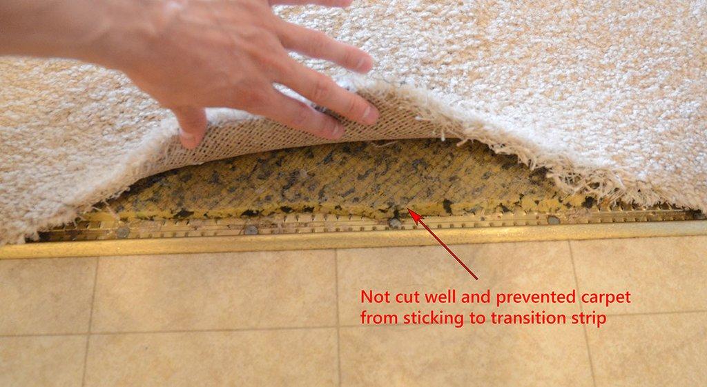 Carpet tack strip tile