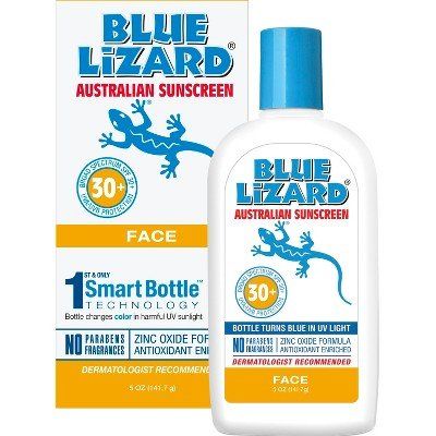 Blue lizard facial sunscreen spf rosacea