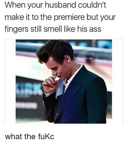 Fingers in husbands ass