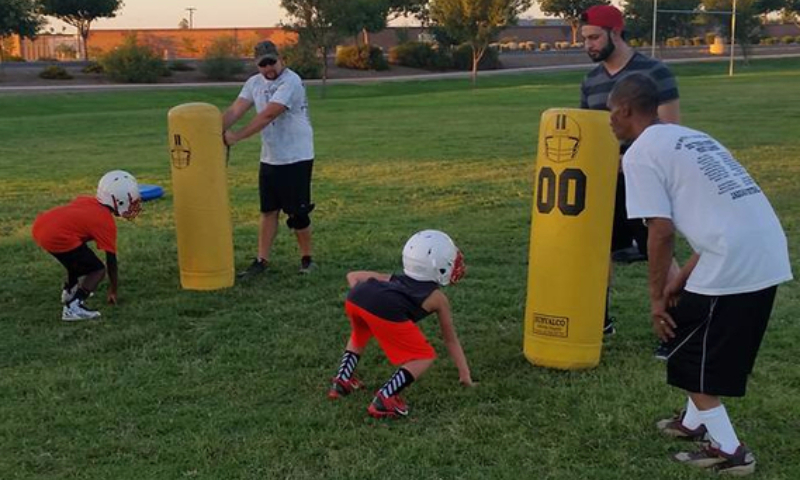 Coaching midget football