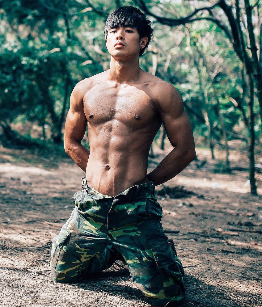 Asian guy muscular