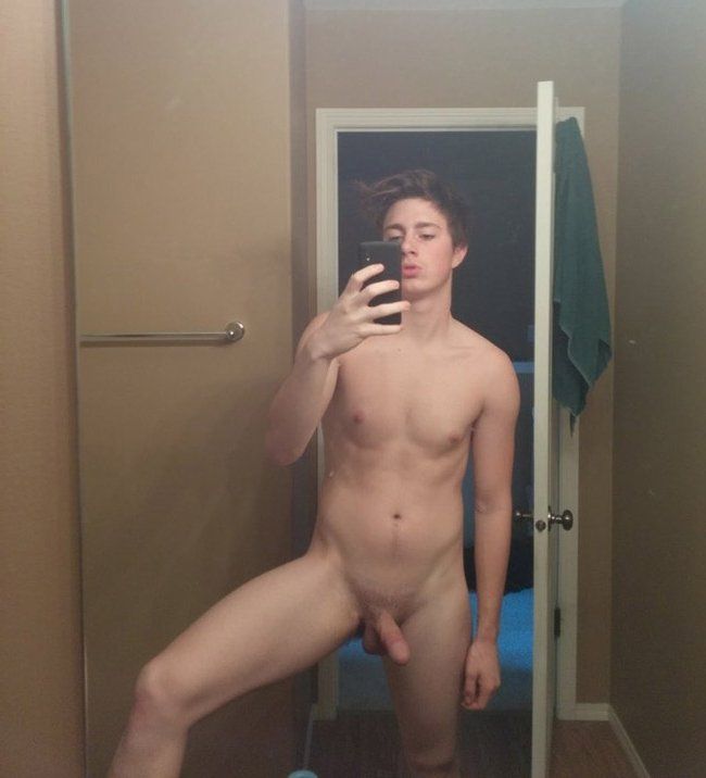Hot boy naked in the bathroom