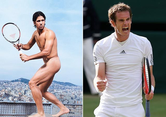 Male naked tennis players